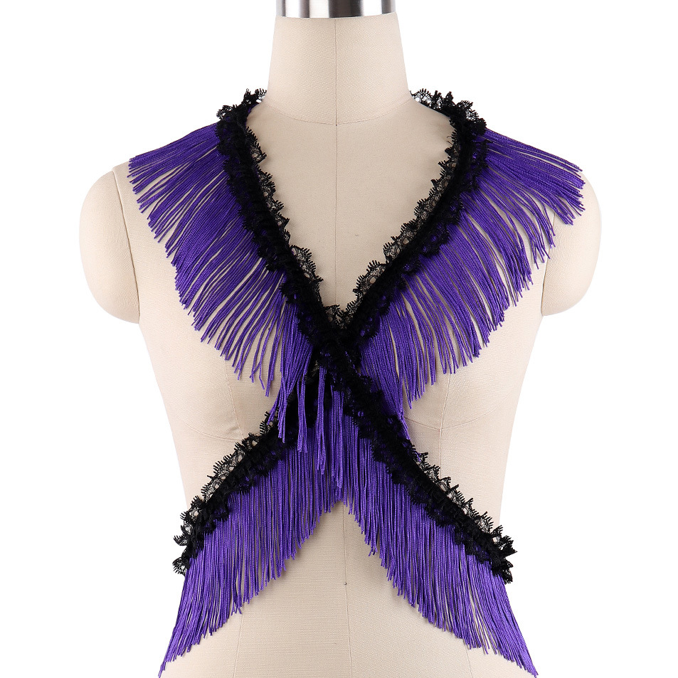 竹如服饰定制 紫色现货三点式交叉文胸装饰欧美性感情趣内衣O0608|ru