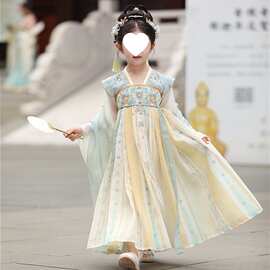 儿童汉服女童国风连衣裙夏季古风唐装超仙古装女孩演出服春秋新款