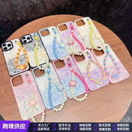 适用新款苹果iPhone16Promax手机壳13套珍珠蝴蝶结防摔波点15plus