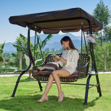 花园秋千双人户外休闲椅儿童阳台铁艺少女心吊椅休闲吊篮荡秋千椅