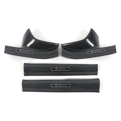 Suitable for 23 Changan dark blue S07 threshold bar modified welcome pedal trunk rear guard plate tailgate protection (Dekorativ pedal başlıqları) - 23-25-models-4-pieces-inside-the-threshold-abs-carbon-fiber-texture-suitable-for-2023-dark-blue-s07