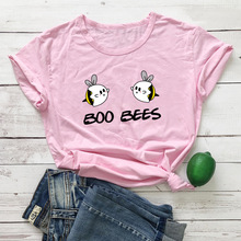 boo bees 胖蜜蜂 彩色印花T恤男女同款宽松 短袖T恤