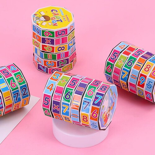 Kindergarten baby early education children's addition, subtraction, multiplication and division operations counting intelligence puzzle creative teaching aids digital Rubik's Cube