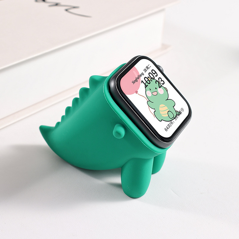 Suitable for Applewatch 1-10 Generation Apple Dinosaur Watch Base iWatch Silicone Charging Stand Ornaments