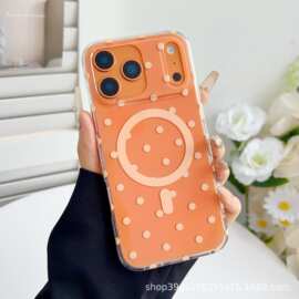 双层IMD简约波点磁吸支架适用iphone17Promax苹果15手机壳