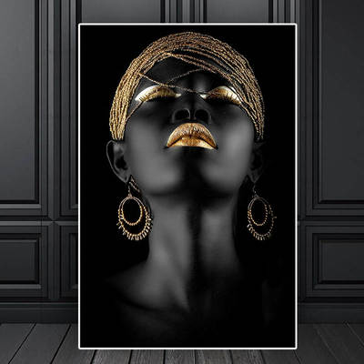 Modern Art Figure Portrait African Figure Women Poster Living Room Bedroom Background Wall Home Decoration Frameless Painting