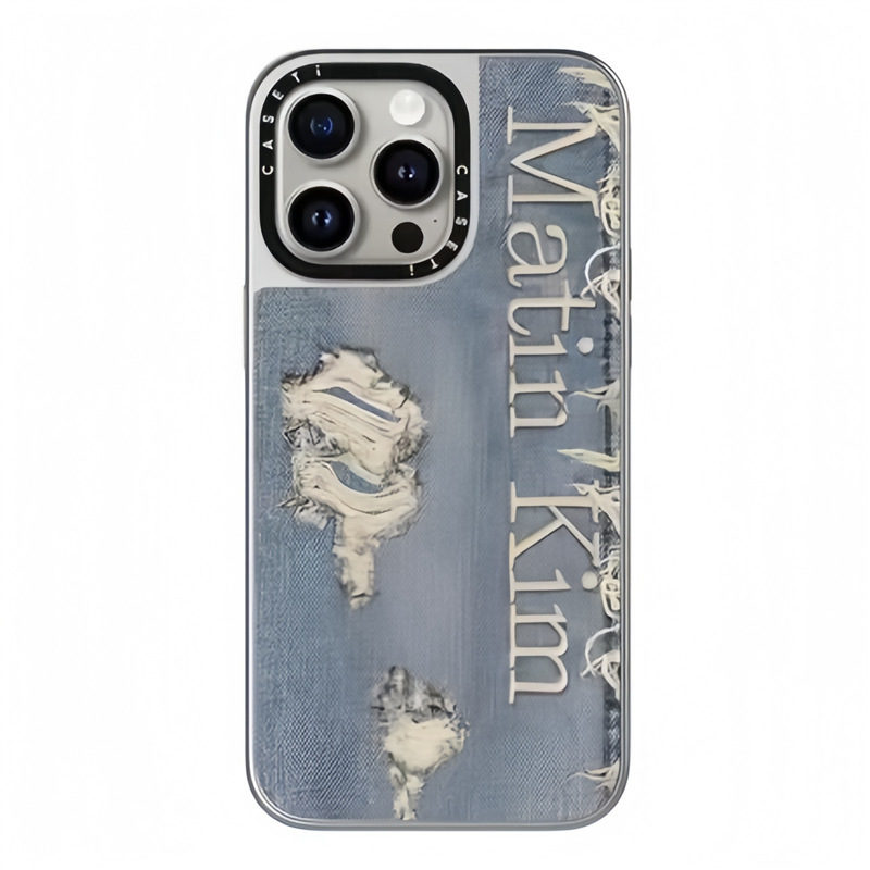 CASET潮牌联名Matin Kim牛仔纹适用iPhone16promax手机壳镜面15pr|undefined