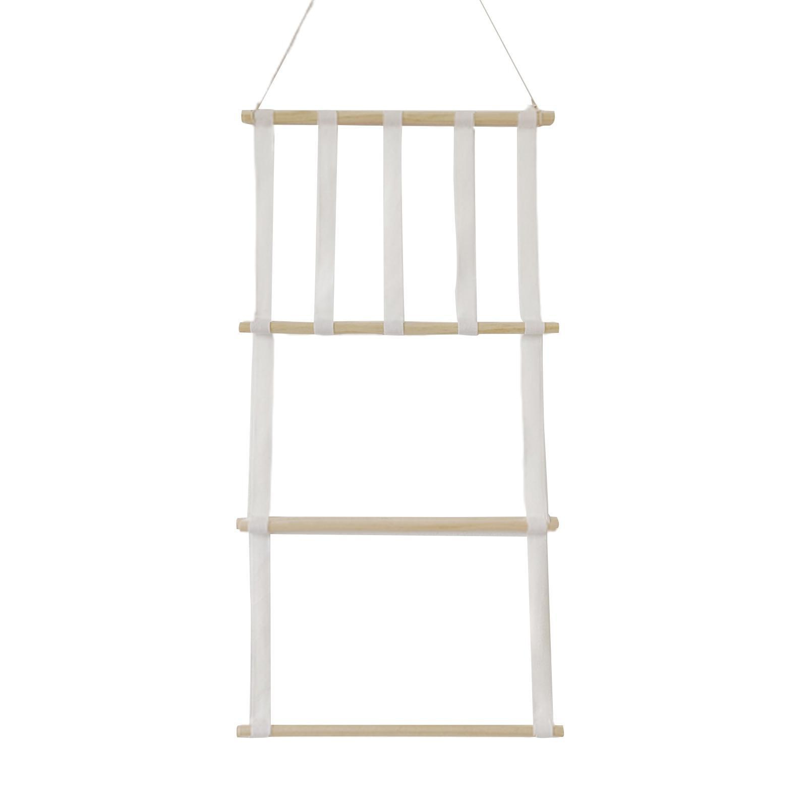 머리핀 수납걸이가 포함된 4겹 천, 흰색