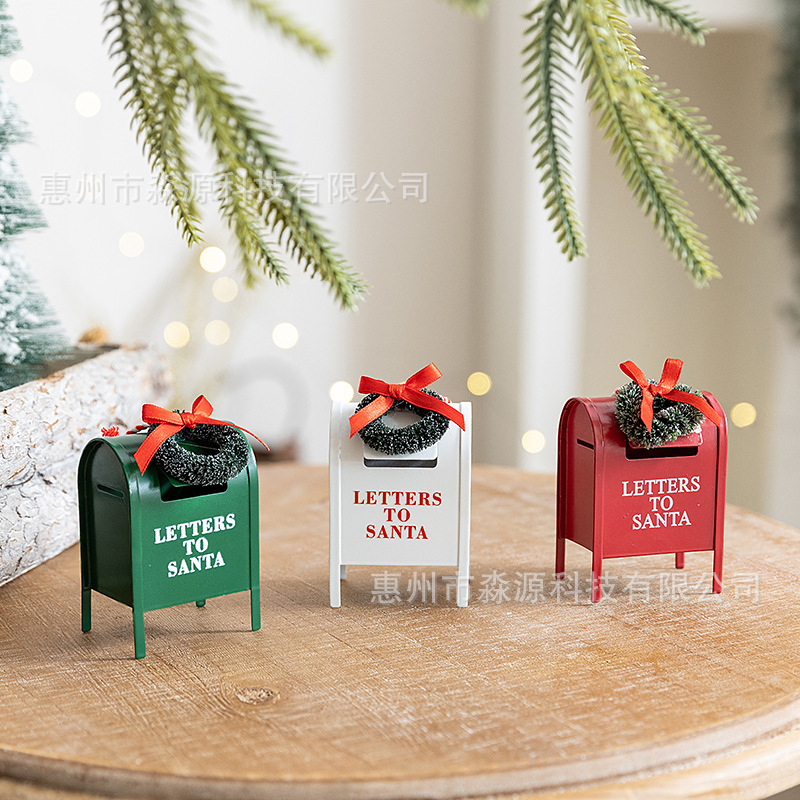 クロスボーダークリスマスアイアンガーランドメールボックスペンダントクリスマスツリーレイアウトデスクトップ造園装飾品お祭り雰囲気の装飾|undefined