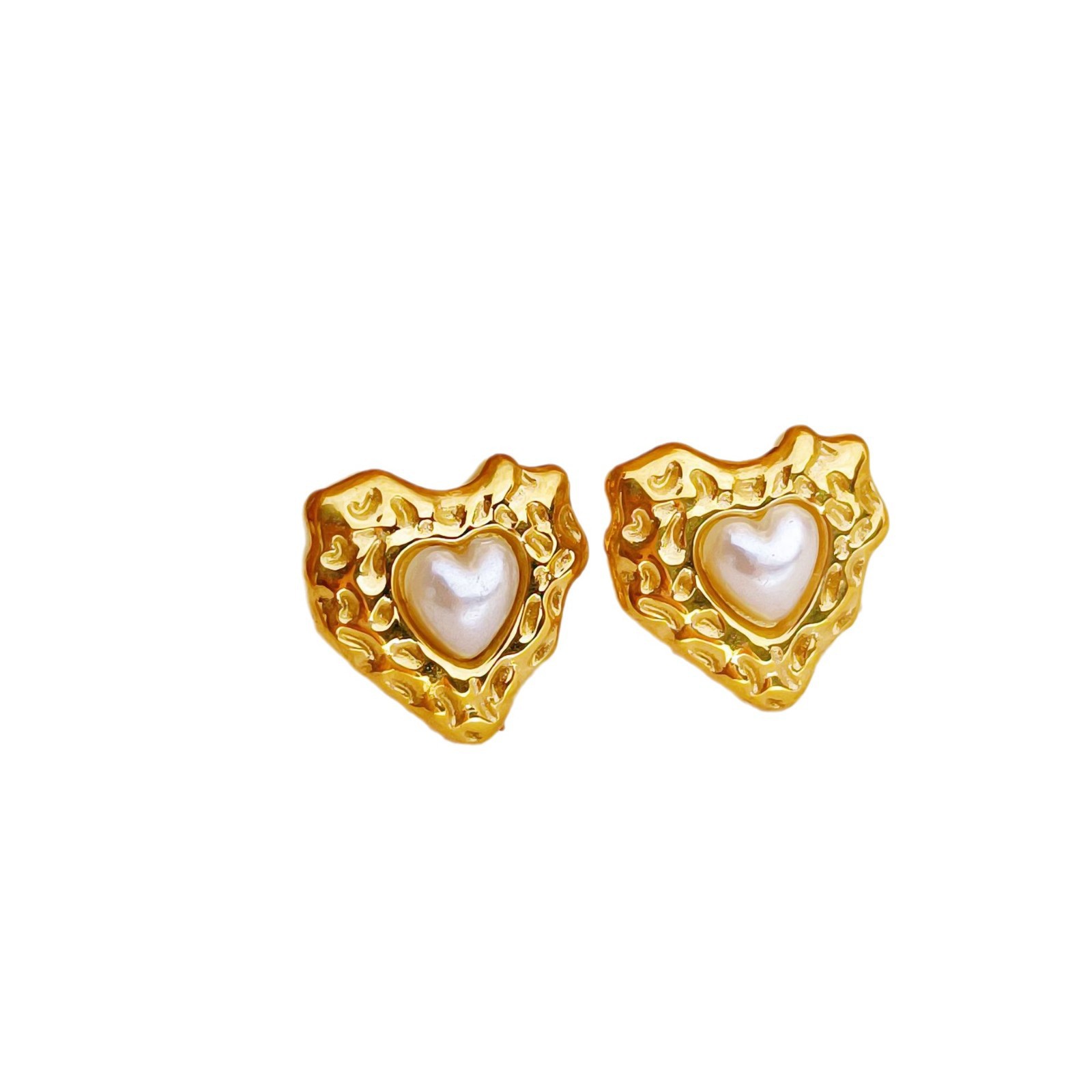 Nuevo collar de otoño y invierno no se desvanece perla de amor anillo colgante de alta sensación suéter cadena de lujo ligero conjunto de adornos