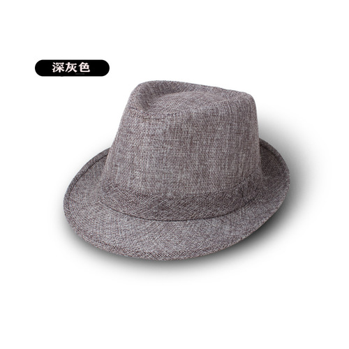 New spring and summer linen top hat, jazz hat, stage hat, linen breathable hat, men's old man hat, grandpa hat
