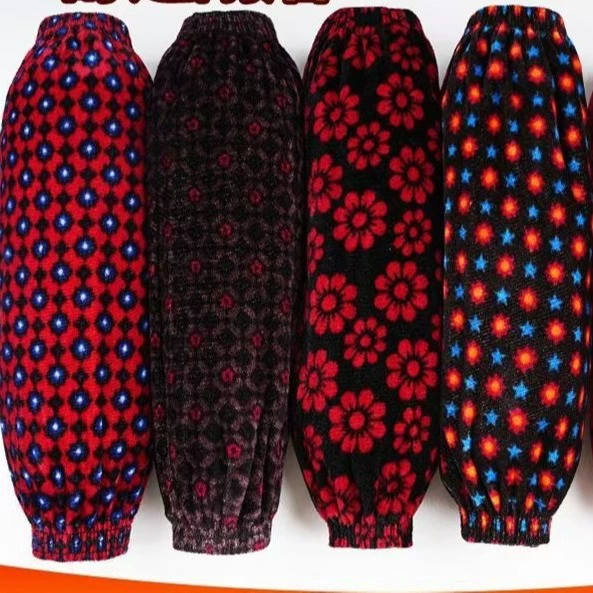 Утолщенные золотые бархатные бытовые рукава осенние и зимние женские теплые рукава Домашняя кухня Противозагрязняющие рукава