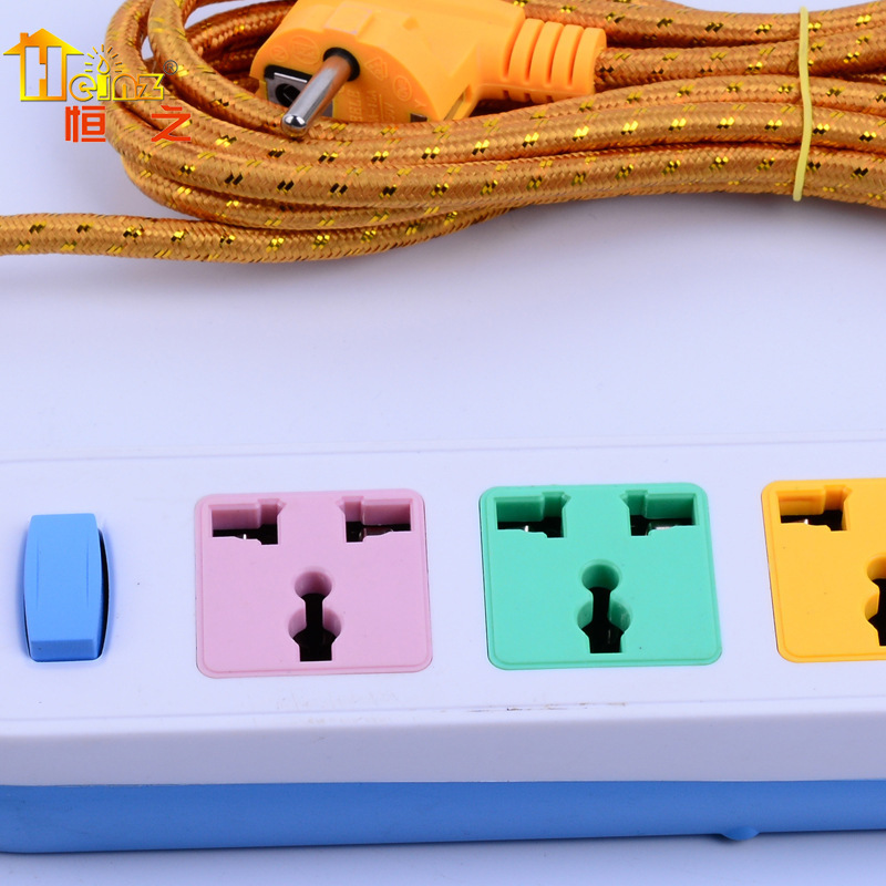 MEILEPAI oficina en el hogar de alta potencia Mongolia multicolor enchufe tablero de conexión con enchufe de cable