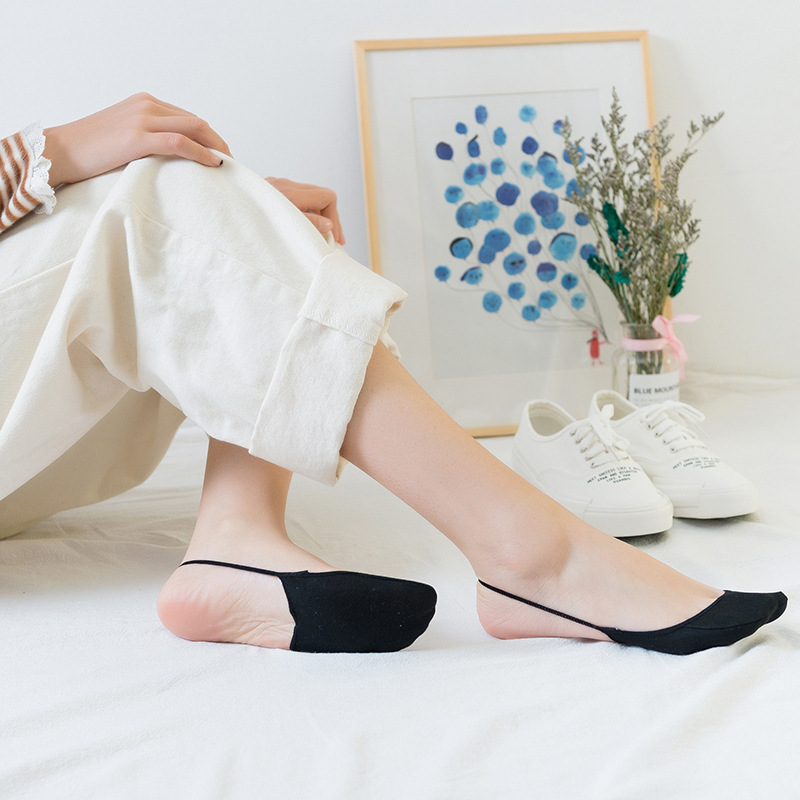 High heels cotton invisible socks non-slip do not fall off summer thin sandals suspenders sweat-absorbent socks wholesale