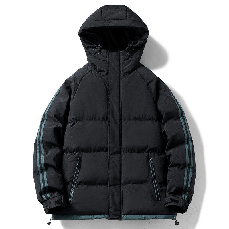 Пара теплая хлопчатобумажная одежда с толстым капюшоном мужская зимняя одежда хлопчатобумажная куртка