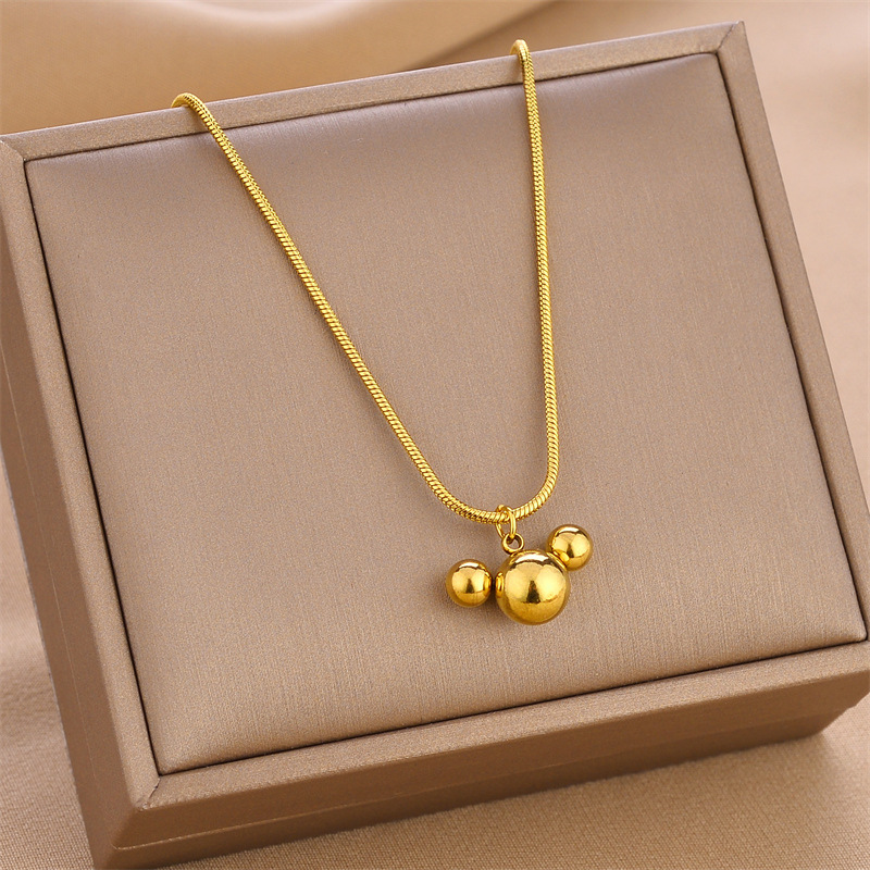 Collar de acero de titanio nuevo transfronterizo, joyería femenina, personalidad de moda, venta caliente simple, joyería de cadena de clavícula femenina, collar creativo image 190