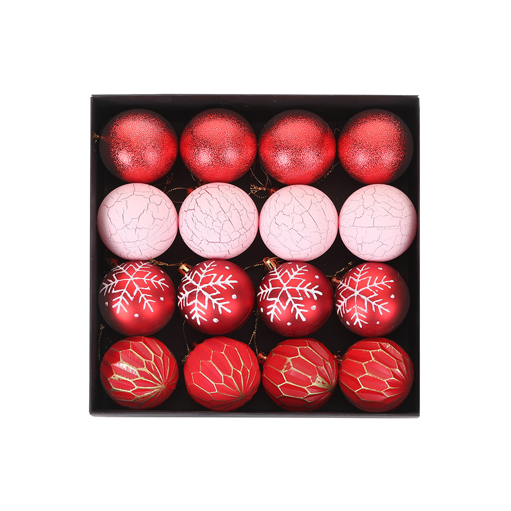 Decoración del hogar de Amazon 6cm caja de regalo de Navidad roja DIY colgante de árbol de Navidad escena del centro comercial