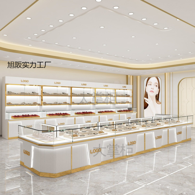 珠宝展示柜黄金首饰柜台手表眼镜玻璃展柜银饰品烤漆展台清仓