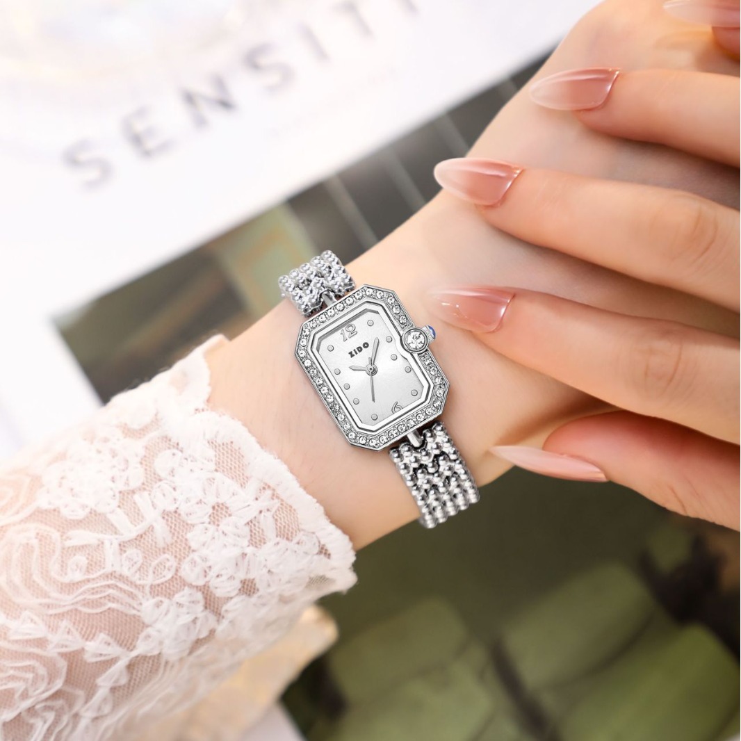 Zido Quartz Watch For Women With Diamond Accents Versatile Style_voghion.com