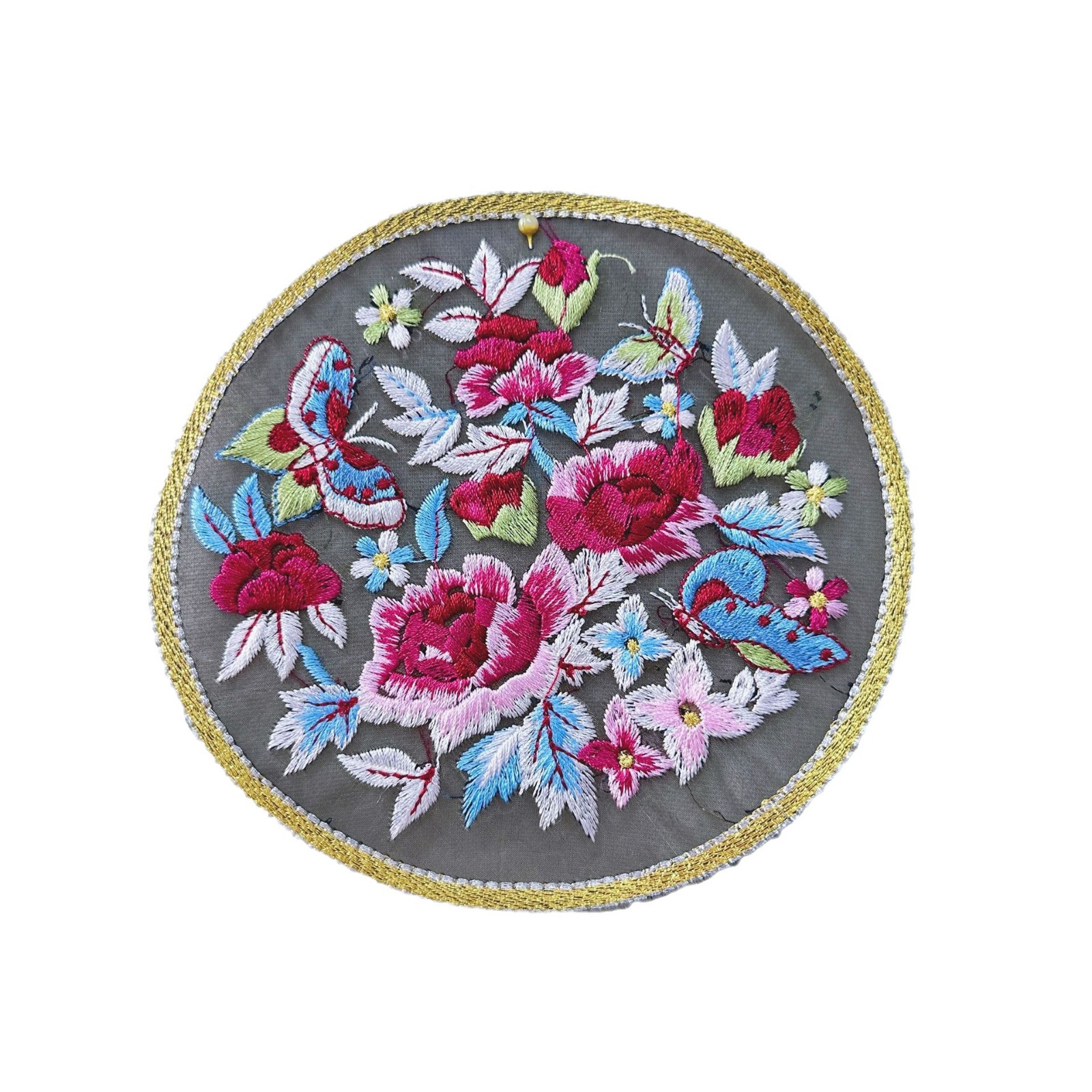 Venta caliente directa de fábrica estilo étnico flor malla bordado pegatinas tela antiguo traje hanfu DIY parche apliques Accesorios image 5