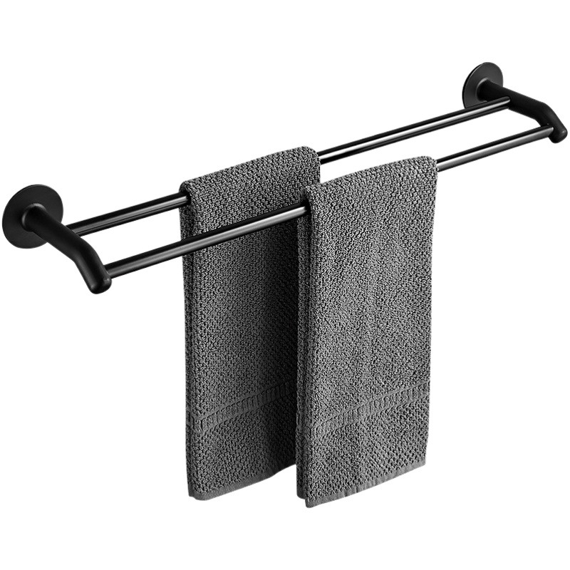 Punch-Espacio libre toallero de aluminio Barra de toalla barra individual baño barra colgante Barra de Toalla baño colgante blanco