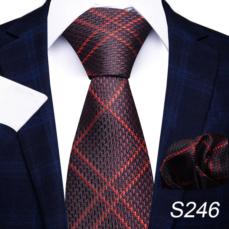 Simple Style Stripe Lattice Waves Polyester Yarn Men's Tie display picture 92