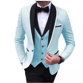 西服套装男士三件套伴郎服装婚礼礼服男西装套装修身新款