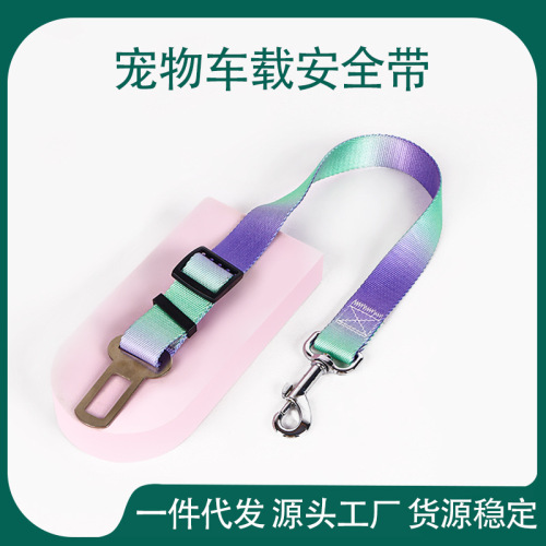 Cross-border gradient pet car seat belt, dog outing leash, car safety buckle, anti-lost dog collar