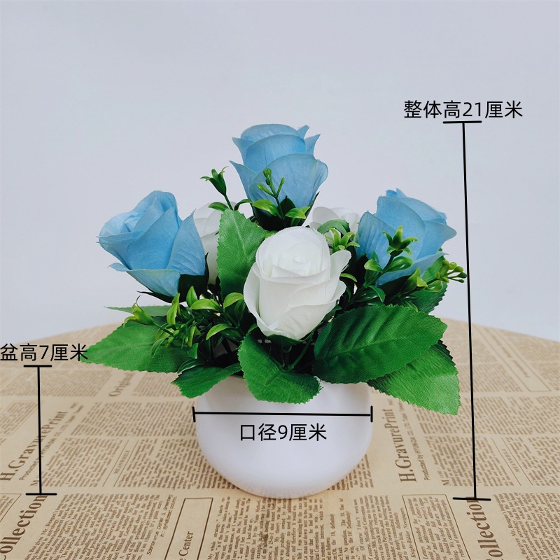 Pequeña imitación de flores falsas decoraciones de sala de estar decoración de mesa de té flores de plástico mano flores falsas plantas decoraciones