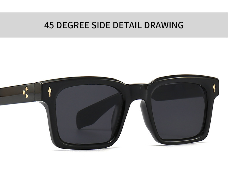Lunettes de soleil œil de chat angulaires transfrontalières spéciales, jambes de miroir rétro modernes, lunettes de soleil décoratives guépard sautant 6025_voghion.com