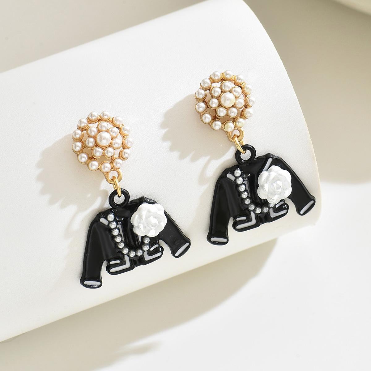 Zinc alloy Material 1 Pair Elegant Flower Clothes Zinc Alloy Drop Earrings