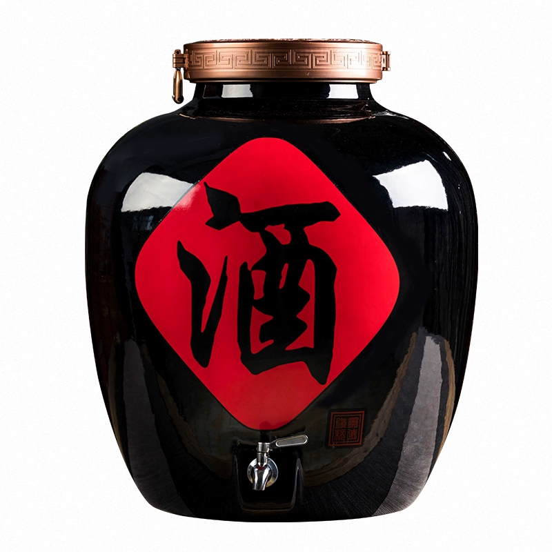 Керамическая большая винная банка Джинфчжэнь (Jingdezhen) на 100 коттов/ 150 коттов/ 200 коттов, банка для вина, замаченная в вине, закупоренная бутылью, хранение вина
