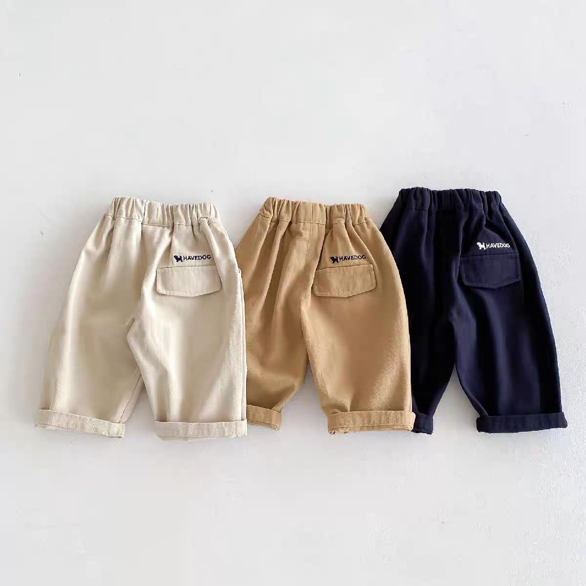 儿童刺绣休闲裤0-5岁秋季韩国童装男童时尚字母百搭舒适长裤宝宝