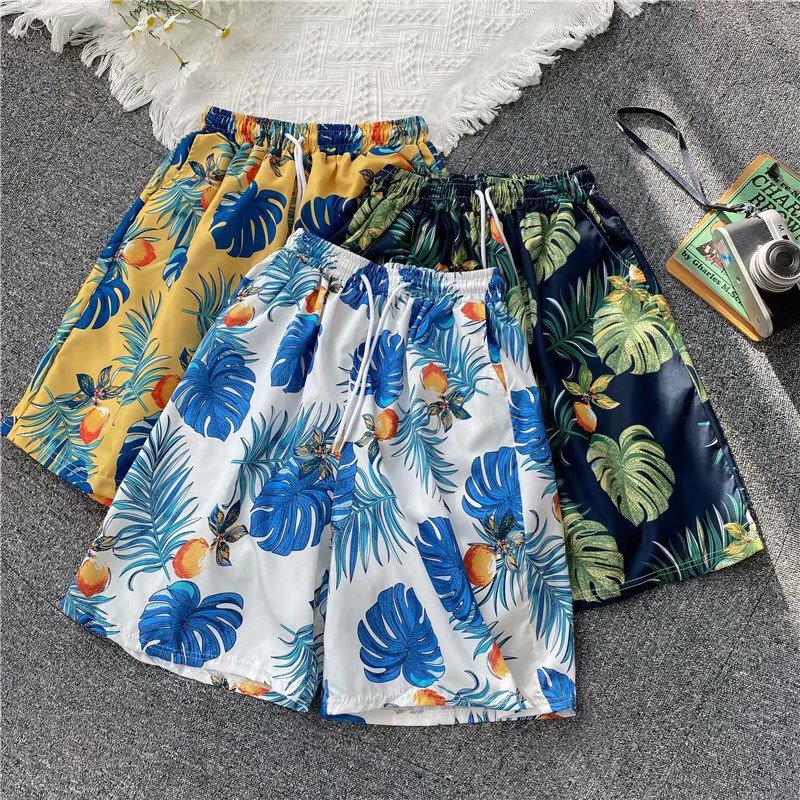 Hawaiian Beach Flower Shorts Men's Summer Trendy Brand Loose Casual Shorts American-style Basketball Quick-drying Pants