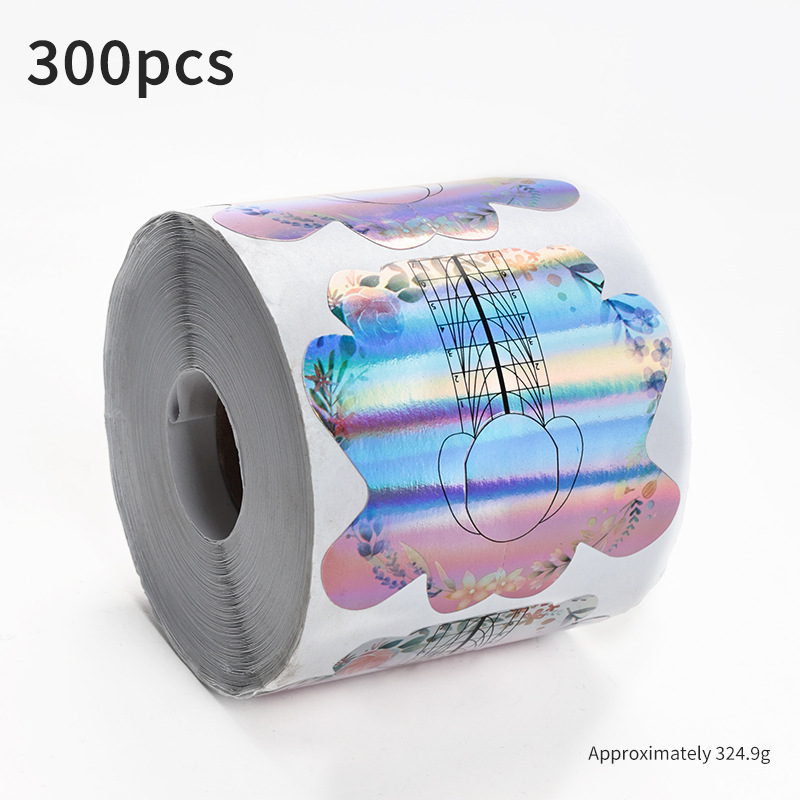 Portapapeles transfronterizos de uñas Extensión de fototerapia francesa Herramienta de uñas Mariposa de herradura Soporte de papel rectangular 100 piezas