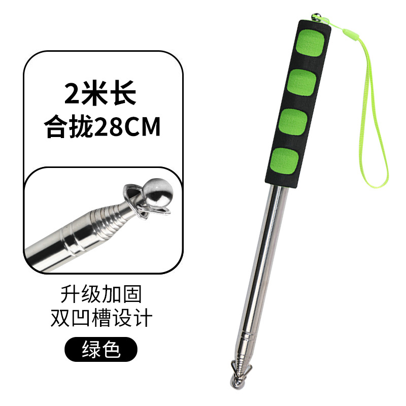 Guía turística retráctil mano fija 2 m bandera 1 m al aire libre engrosse contraído bandera 3 m latigaz 2.5