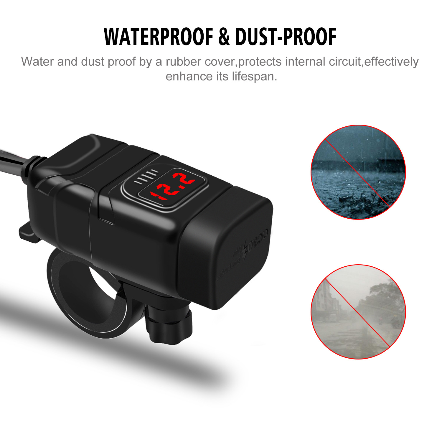 Car Charger PD+QC3.0 Fast Charge TYPE-C Digital Display