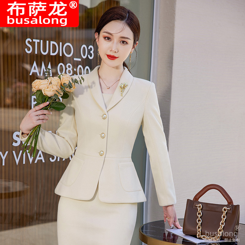 新款布萨龙busalong女长袖职业小西服正式装女外套工作89126