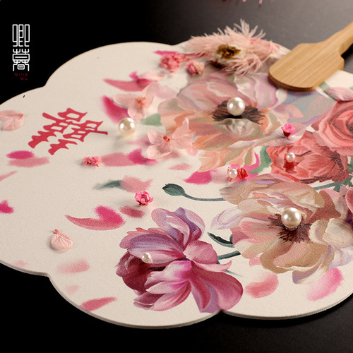 Chinese style bridal fan Chinese style wedding fan bridesmaid wedding photo props wedding Hanfu ceremony fan wholesale