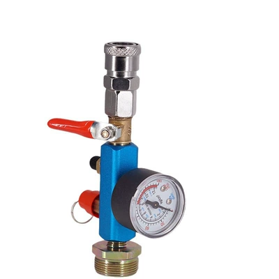 Air pressure gauge/tire pressure gauge – Cylinder with Reusable Refill Valve