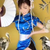 Костюм для косплея Street Fighter Chun-Li 1-го поколения Cheongsam готов к продаже в четырех цветах