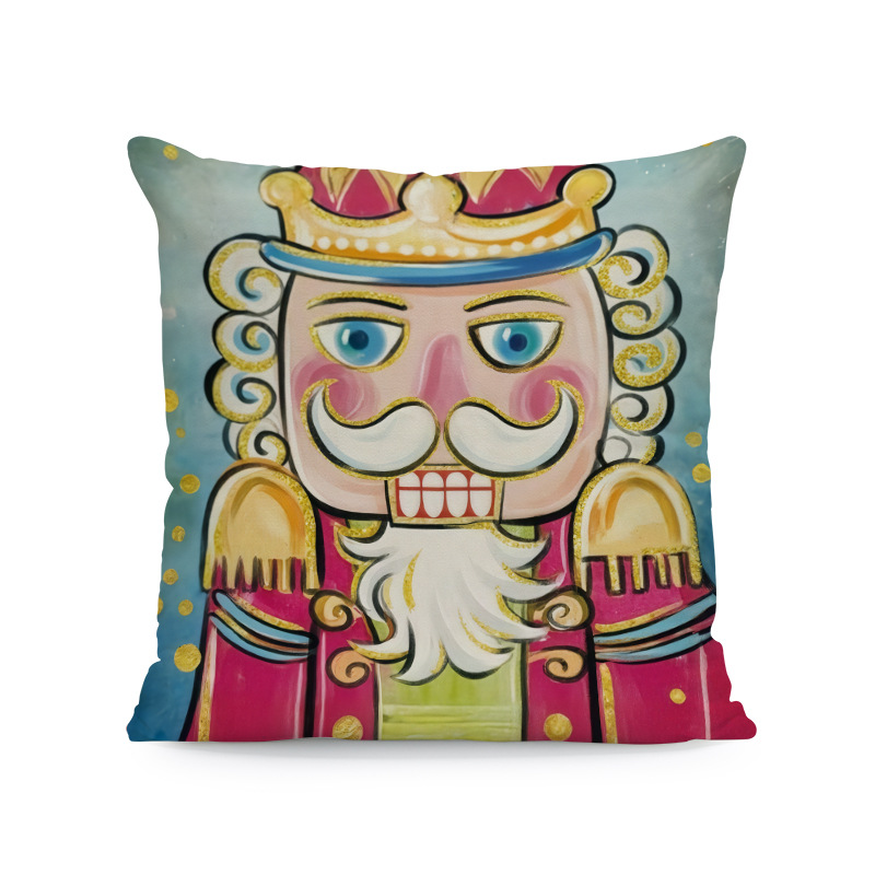 Venta caliente transfronteriza elementos de Navidad funda de almohada ambiente para el hogar sofá de decoración jardín patio festivo funda de cojín image 34