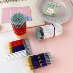 White Rod Activated Neutral Pen Core Student Pressure Office Signature Pen Black Red Blue Bullet Tip 0.5mm Replacement Cartridge Wholesale