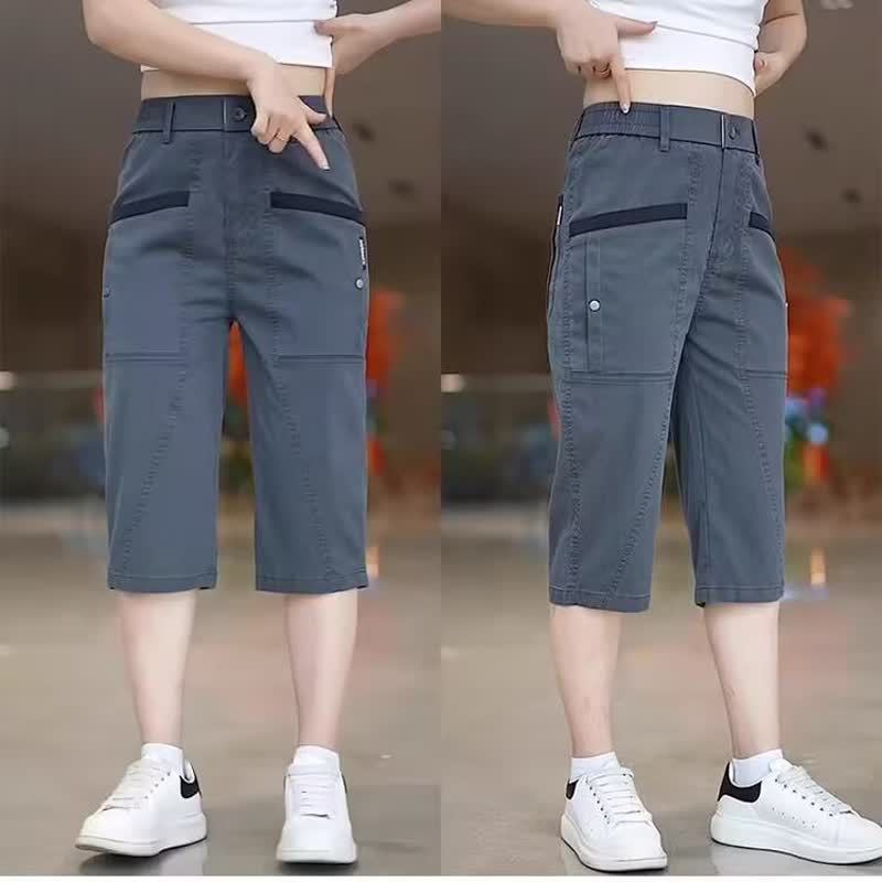 2025 New Men's Summer Thin Casual Cropped Pants Trendy Shorts Loose Sports Casual Pants Breathable Pants