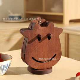 跨境卡通木质杯垫家用餐桌碗碟隔热垫实木下午茶咖啡杯垫