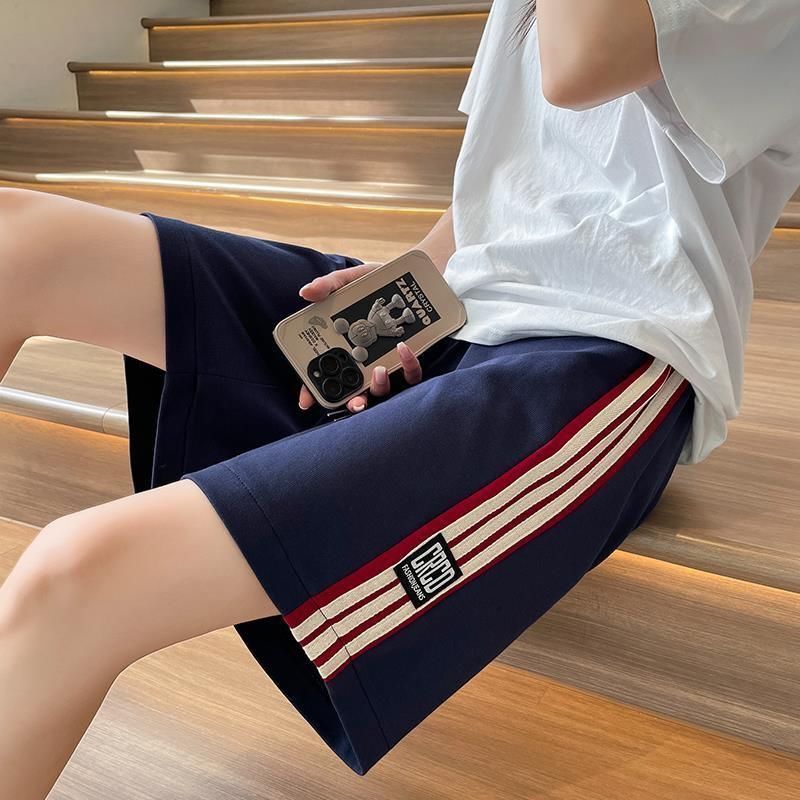 [Plus Size 40-150kg] Women's Cotton Blend Sports Shorts, Summer Thin High-Waisted Loose Wide-Leg Casual Shorts