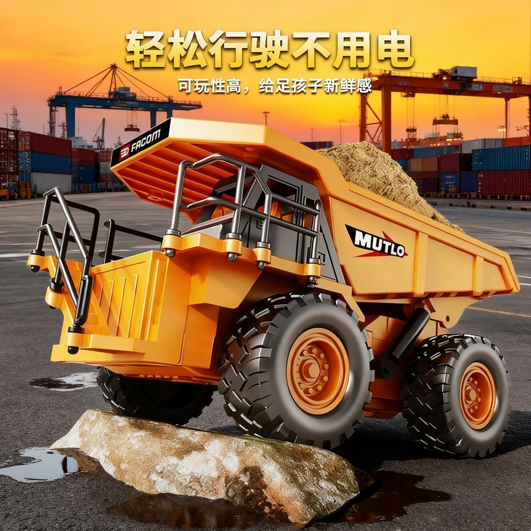 Hongle Alloy Engineering Vehicle Simulation Children's Forklift Roller Wheel Boy Transport Vehicle Model Wholesale Toys