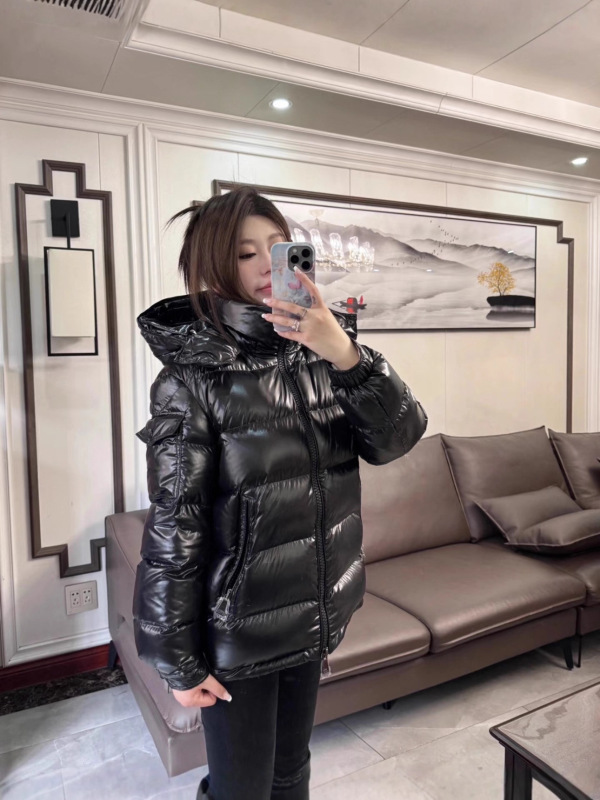 蒙家高奢至臻版玛雅纯原白鸭绒漆皮连帽抗寒羽绒服蒙口maya羽绒服|undefined