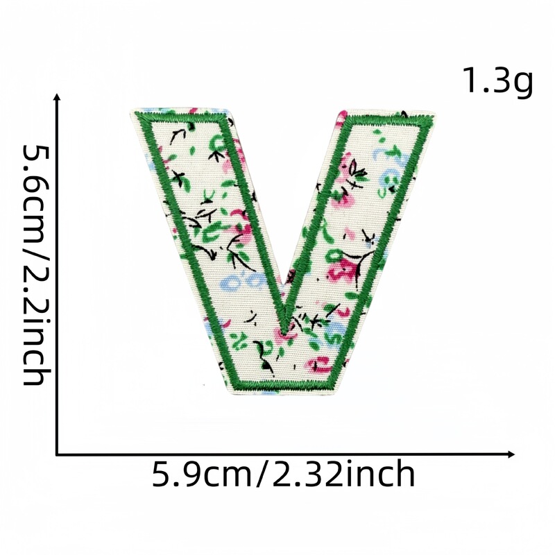 新鮮な文字刺繍布ステッカー花柄バッグアクセサリー刺繍スタンプ自己粘着パッチ新しい在庫|undefined