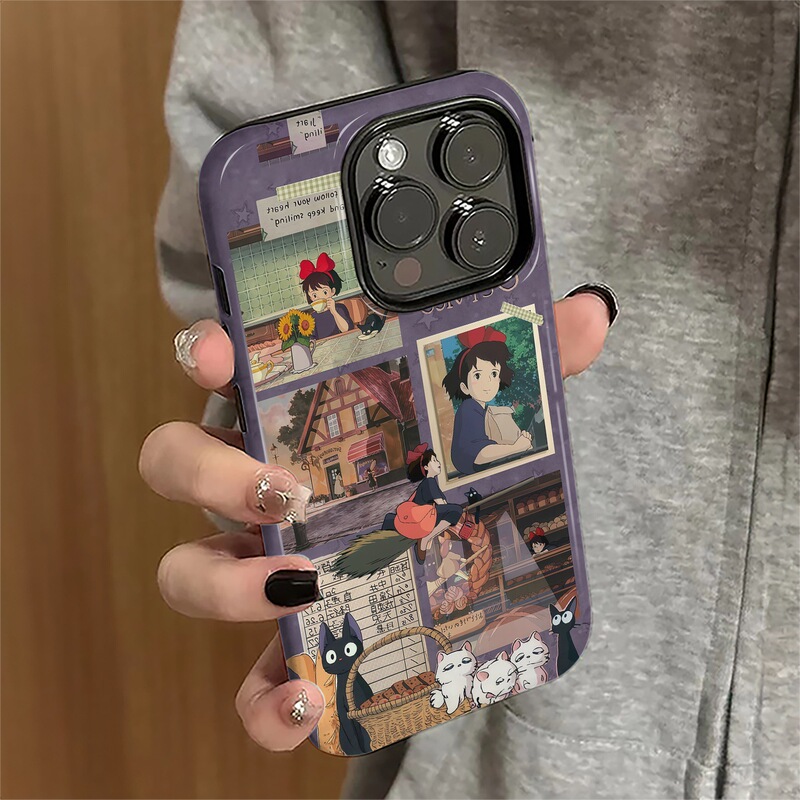 Witch Black Cat Suitable for Apple 17Promax Cartoon Cute Iphone16Pro Lens All-Inclusive 15 New Style 14